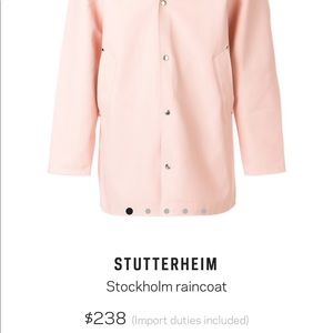 Stutterheim Stockholm raincoat pale pink